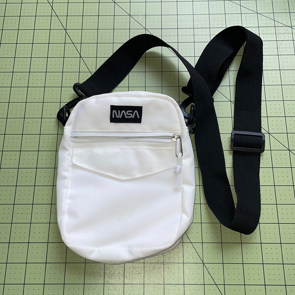 NASA White Crossbody Purse